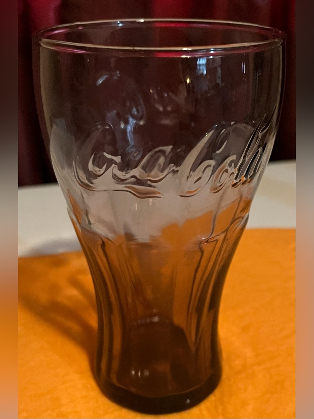 Vintage Dark Purple Smoke Coca Cola Glass